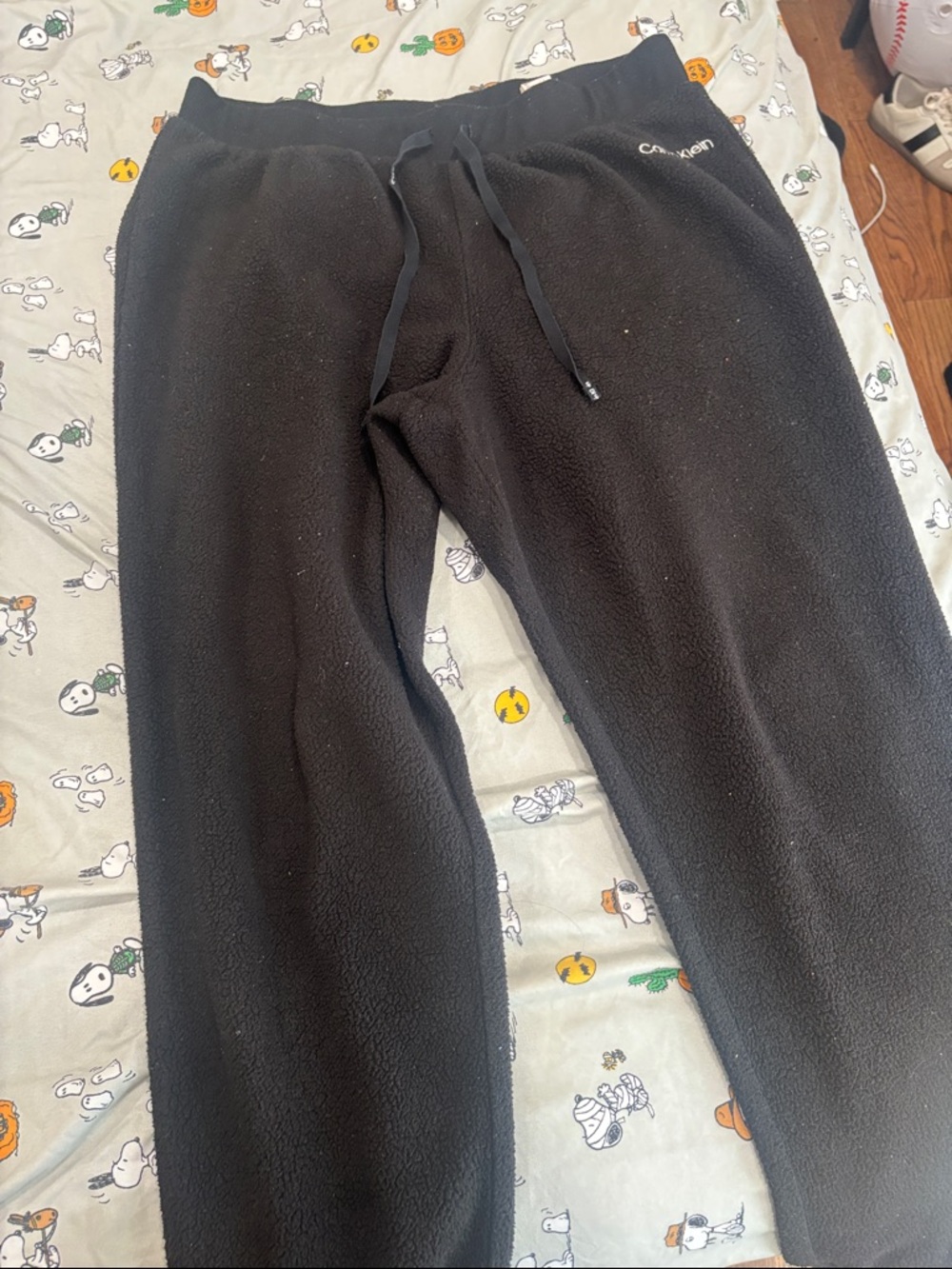 Calvin Klein Black Fleece Joggers with Drawstring